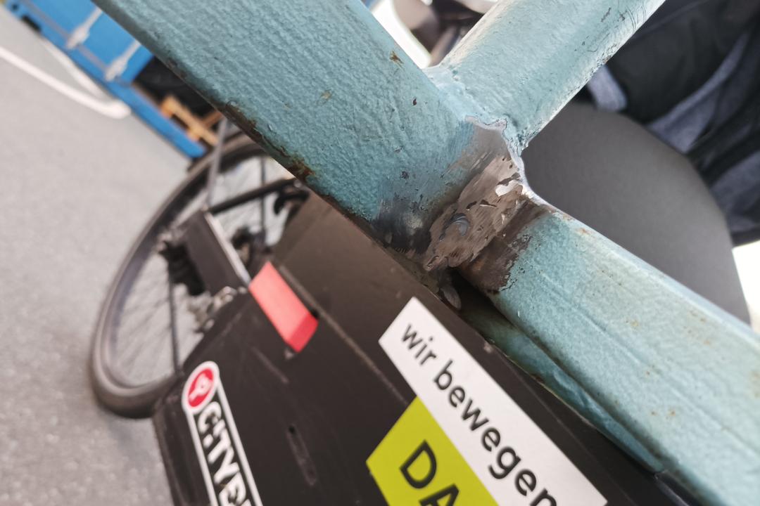 Glattgeflexte Schweissnaht