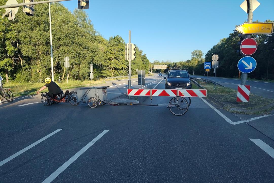 Perfektes Korken an der B26.